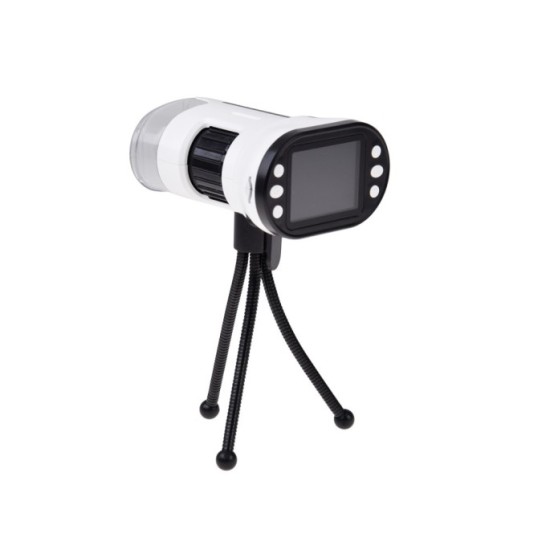 JOKO Digitálny detský mikroskop s 1000x obrazovkou, 2” LED kamerou, Funkcia Nahrávani, biely