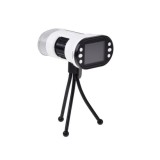 JOKO Digitálny detský mikroskop s 1000x obrazovkou, 2” LED kamerou, Funkcia Nahrávani, biely