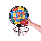 JOKO Sada Hier Basketbalový Kôš, Terč na suchý zips, Hod krúžkami do cieľa 3v1 + lopta a pumpa