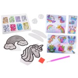 JOKO Kreatívna súprava 5D Diamantové obrázky MAGIC, Diamantové maľovanie pre deti, jednorožec, morský koník, diamant