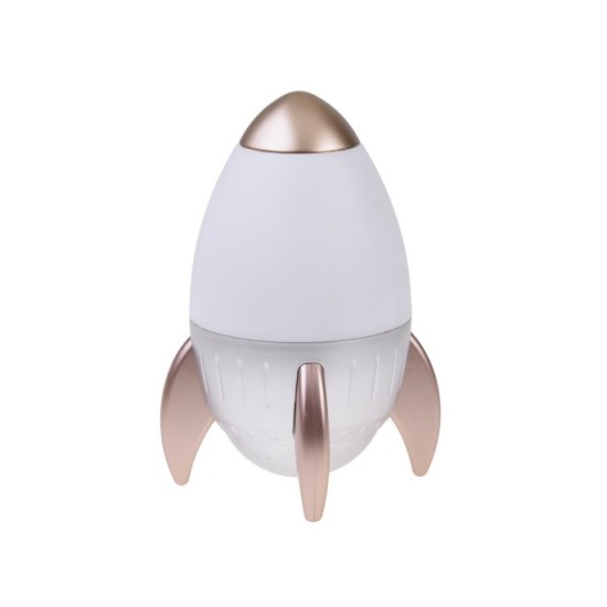 JOKO Detský Projektor Vesmírna raketa s Lampou 3v1, nočné LED svetlo, projektor Vesmír a Bluetooth reproduktor, USB nabíjačka