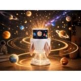 JOKO Detský Projektor Vesmírna raketa s Lampou 3v1, nočné LED svetlo, projektor Vesmír a Bluetooth reproduktor, USB nabíjačka