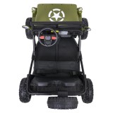 JOKO Elektrické autíčko STAR Military 4x200W, penové kolesá, Dvojmiestne kožené sedadlo, nosnosť 50kg, zelené