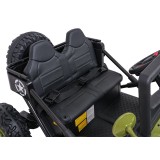 JOKO Elektrické autíčko STAR Military 4x200W, penové kolesá, Dvojmiestne kožené sedadlo, nosnosť 50kg, zelené