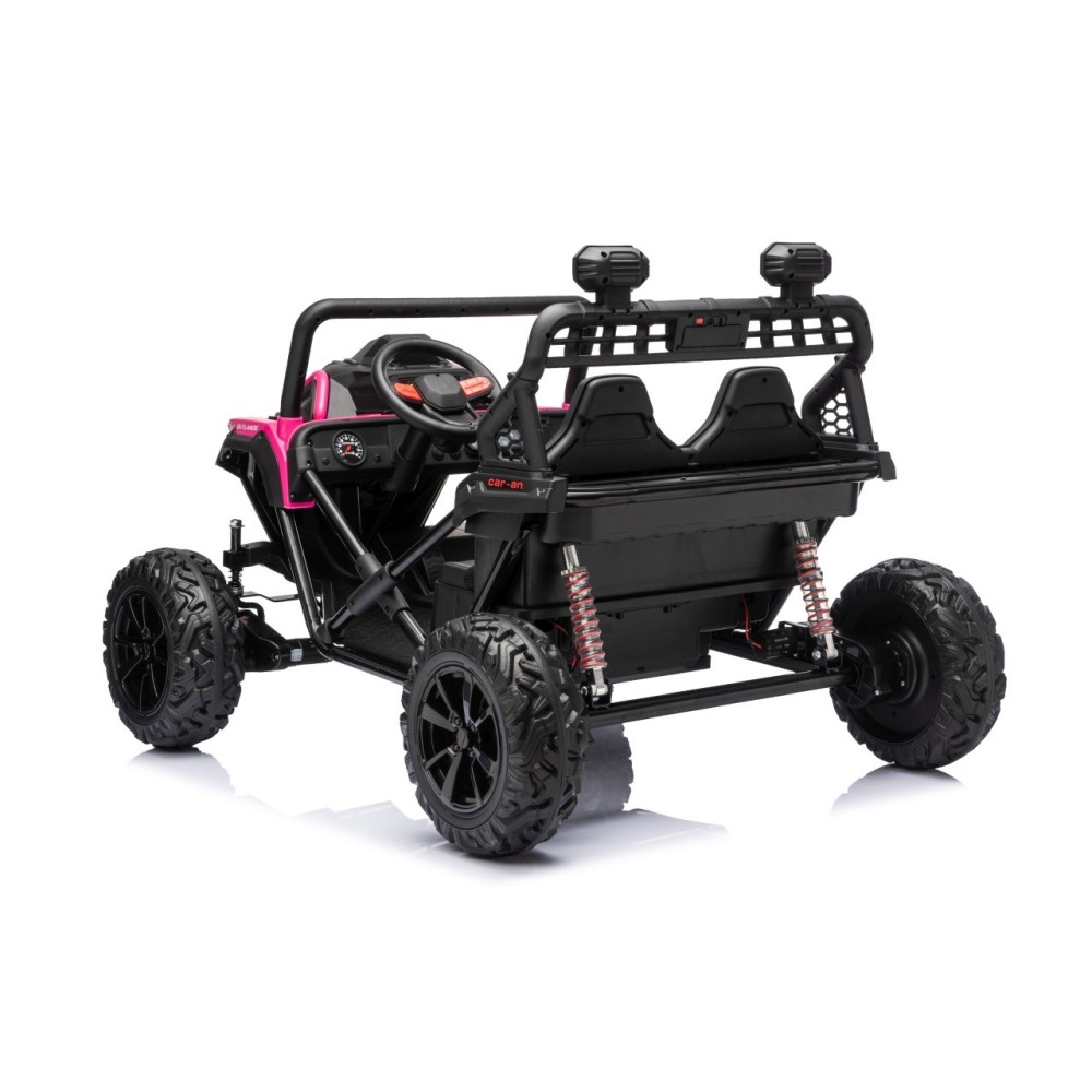 JOKO Elektrické autíčko Buggy Sport OUTLAND 4x200W, Dvojmiestne kožené sedadlo, Penové kolesá, Nosnosť 50kg, ružové