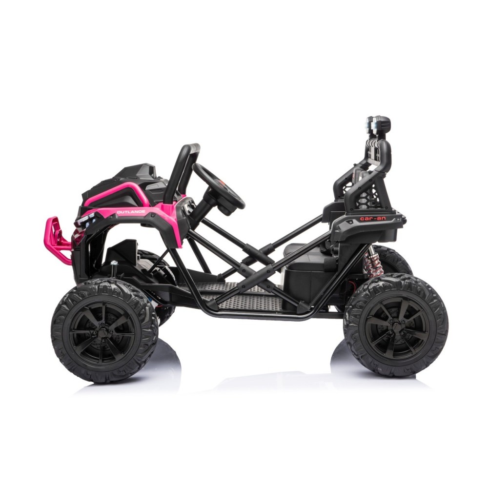 JOKO Elektrické autíčko Buggy Sport OUTLAND 4x200W, Dvojmiestne kožené sedadlo, Penové kolesá, Nosnosť 50kg, ružové