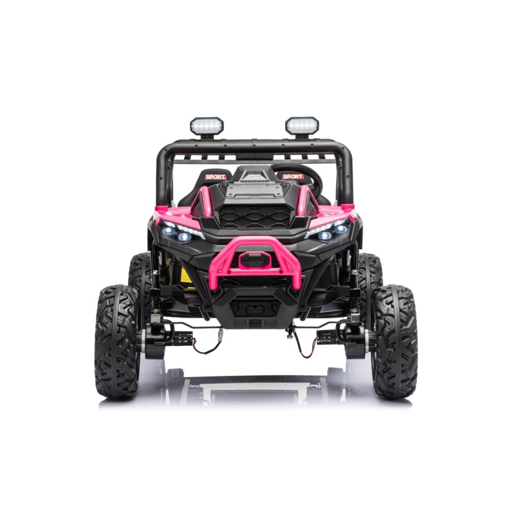 JOKO Elektrické autíčko Buggy Sport OUTLAND 4x200W, Dvojmiestne kožené sedadlo, Penové kolesá, Nosnosť 50kg, ružové
