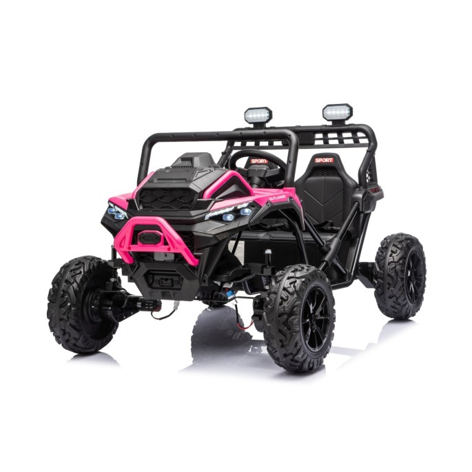 JOKO Elektrické autíčko Buggy Sport OUTLAND 4x200W, Dvojmiestne kožené sedadlo, Penové kolesá, Nosnosť 50kg, ružové