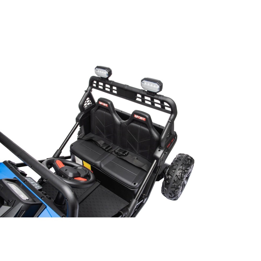 JOKO Elektrické autíčko Buggy Sport OUTLAND 4x200W, Dvojmiestne kožené sedadlo, Penové kolesá, Nosnosť 50kg, modré