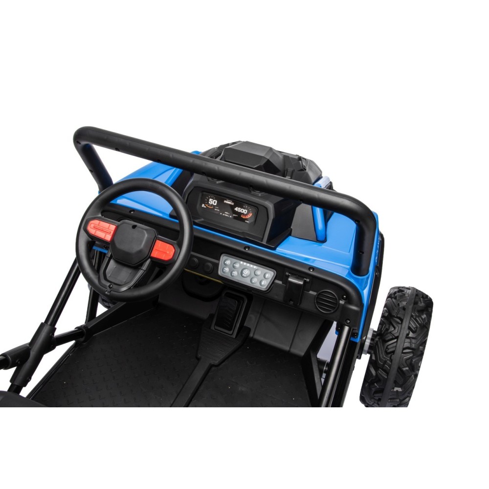 JOKO Elektrické autíčko Buggy Sport OUTLAND 4x200W, Dvojmiestne kožené sedadlo, Penové kolesá, Nosnosť 50kg, modré