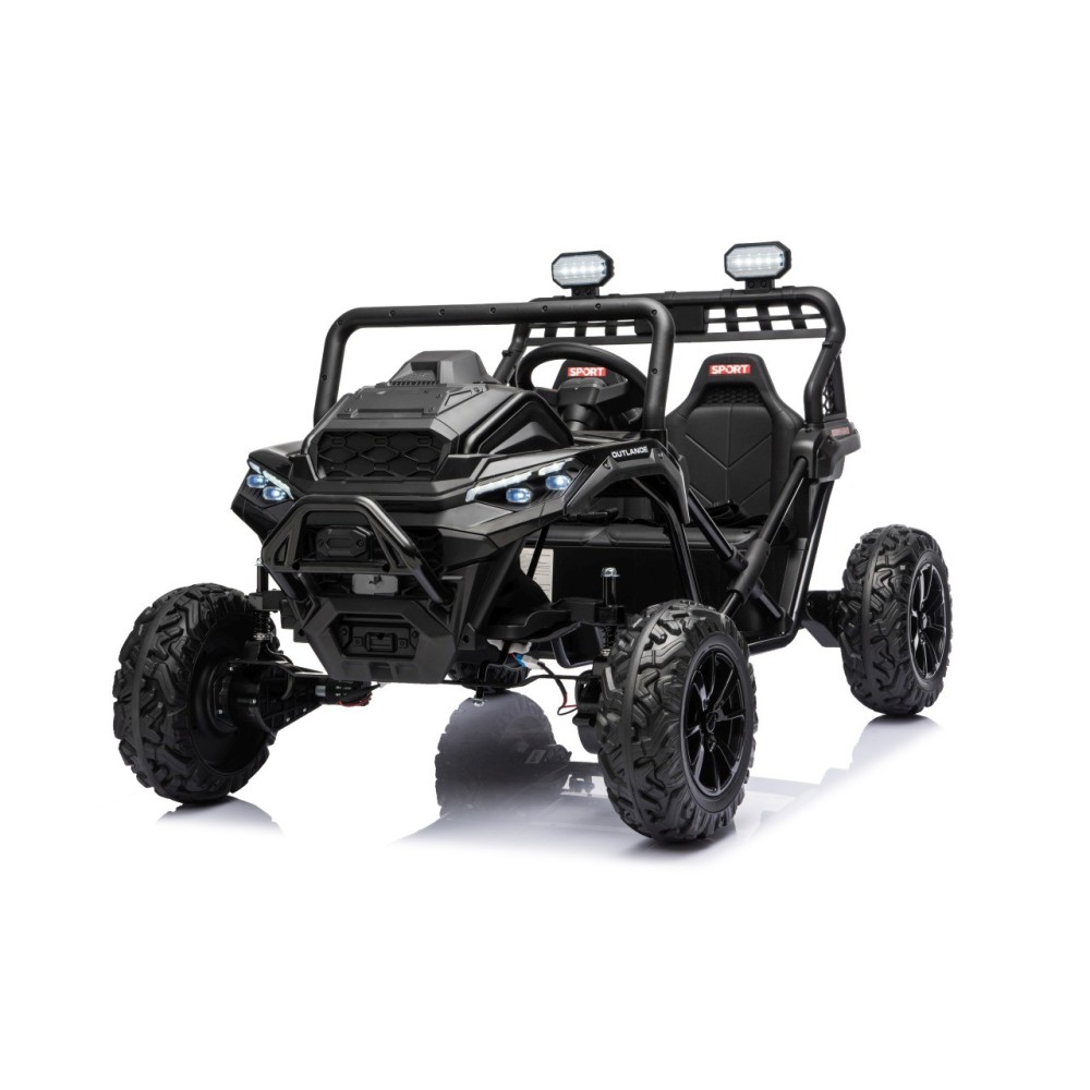 JOKO Elektrické autíčko Buggy Sport OUTLAND 4x200W, Dvojmiestne kožené sedadlo, Penové kolesá, Nosnosť 50kg, čierne