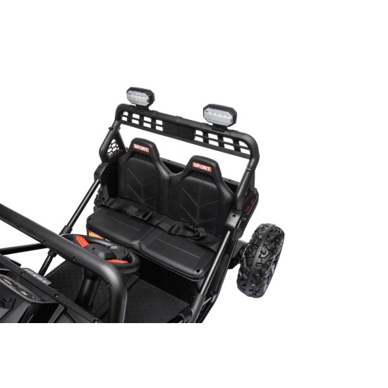 JOKO Elektrické autíčko Buggy Sport OUTLAND 4x200W, Dvojmiestne kožené sedadlo, Penové kolesá, Nosnosť 50kg, čierne