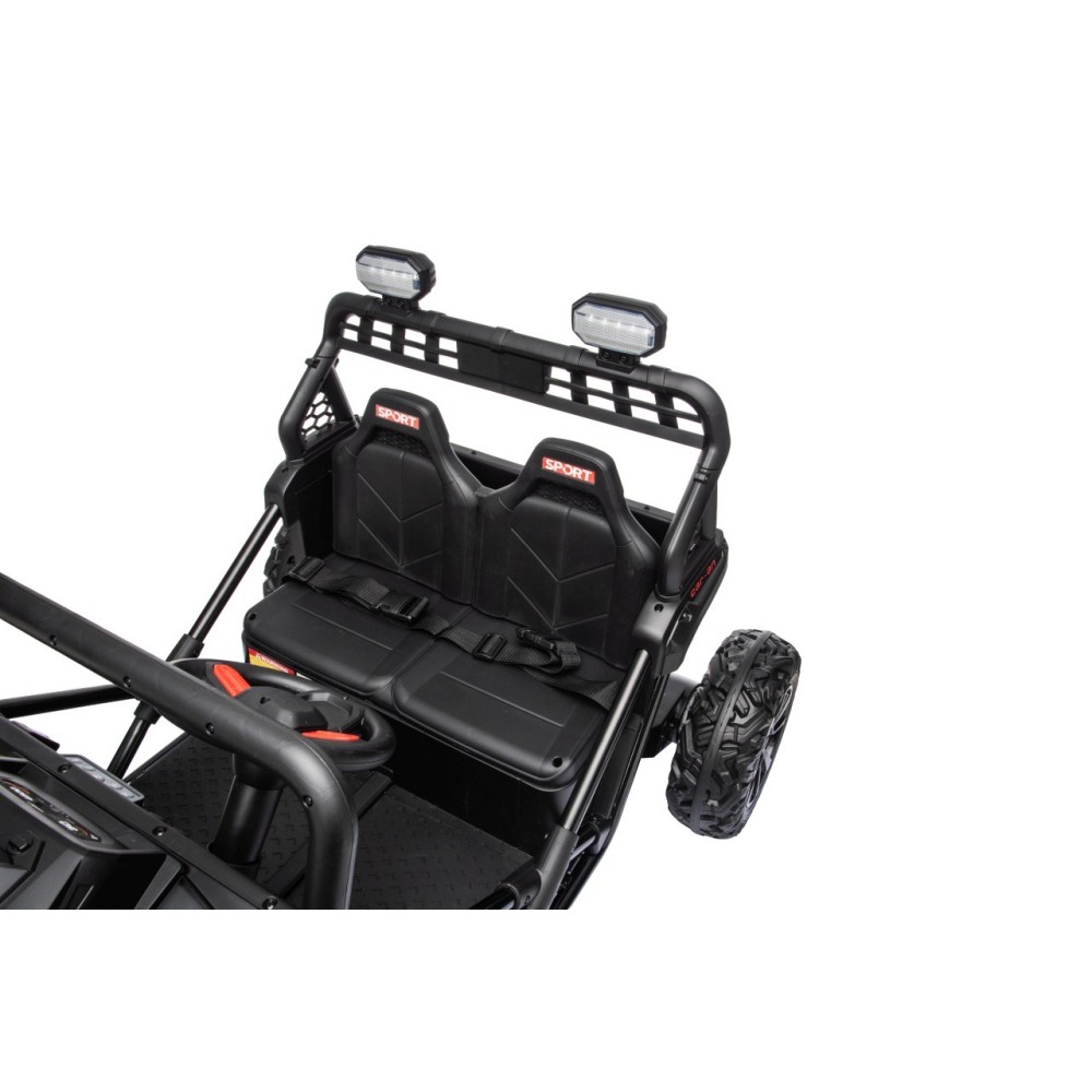 JOKO Elektrické autíčko Buggy Sport OUTLAND 4x200W, Dvojmiestne kožené sedadlo, Penové kolesá, Nosnosť 50kg, čierne