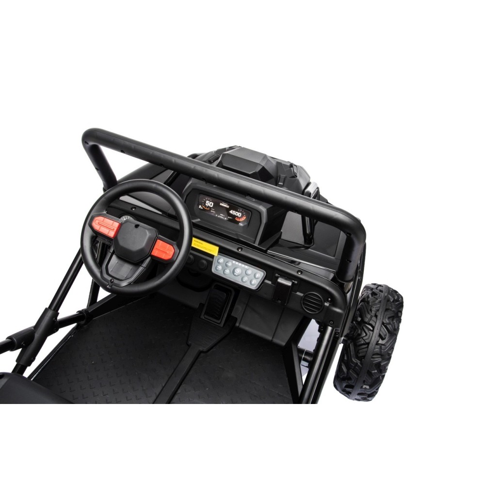 JOKO Elektrické autíčko Buggy Sport OUTLAND 4x200W, Dvojmiestne kožené sedadlo, Penové kolesá, Nosnosť 50kg, čierne