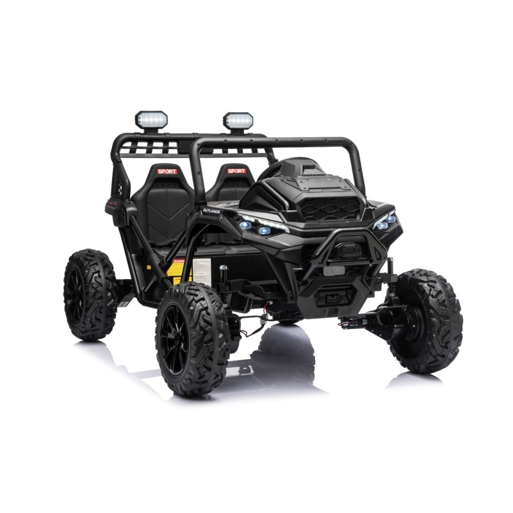 JOKO Elektrické autíčko Buggy Sport OUTLAND 4x200W, Dvojmiestne kožené sedadlo, Penové kolesá, Nosnosť 50kg, čierne