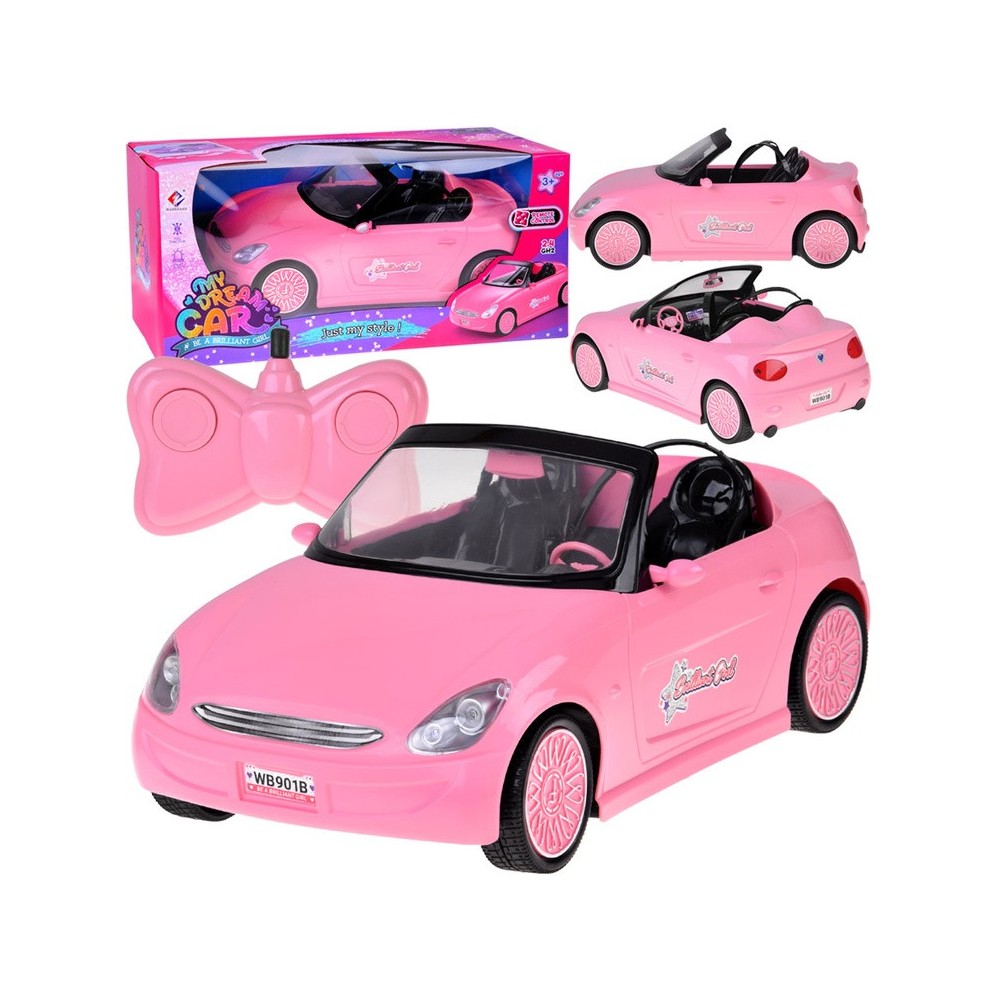 JOKO RC Auto Kabriolet na diaľkové ovládanie so svetlom, ružové