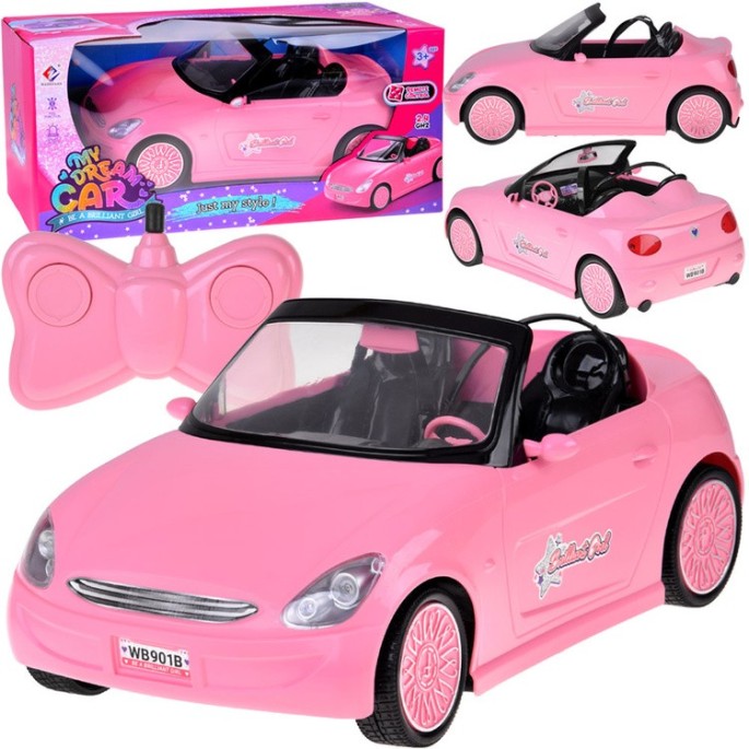 JOKO RC Auto Kabriolet na diaľkové ovládanie so svetlom, ružové