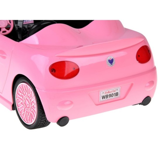 JOKO RC Auto Kabriolet na diaľkové ovládanie so svetlom, ružové