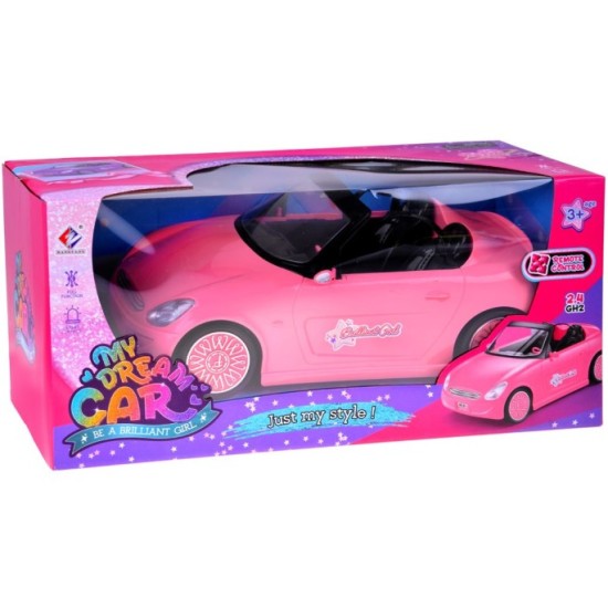 JOKO RC Auto Kabriolet na diaľkové ovládanie so svetlom, ružové