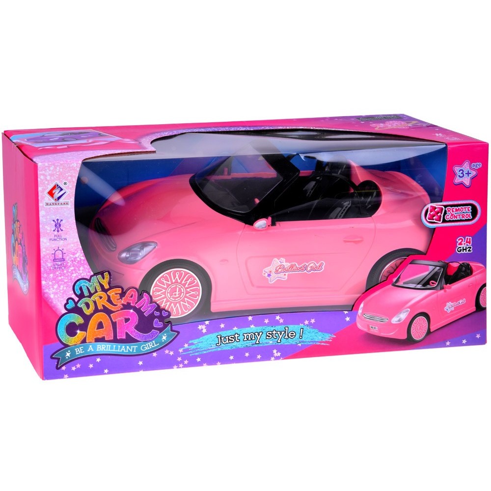 JOKO RC Auto Kabriolet na diaľkové ovládanie so svetlom, ružové