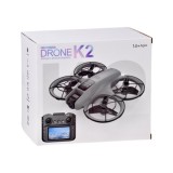 JOKO RC Dron s kamerou, Kvadrokoptéra na diaľkové ovládanie s LCD obrazovkou, sivý