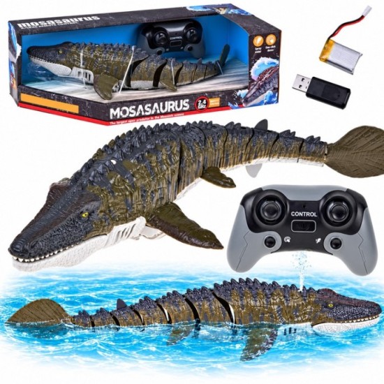 RC Dinosaurus Mosasaurus Vodný Dinosaurus 40cm na diaľkové ovládnie, pláva vo vode