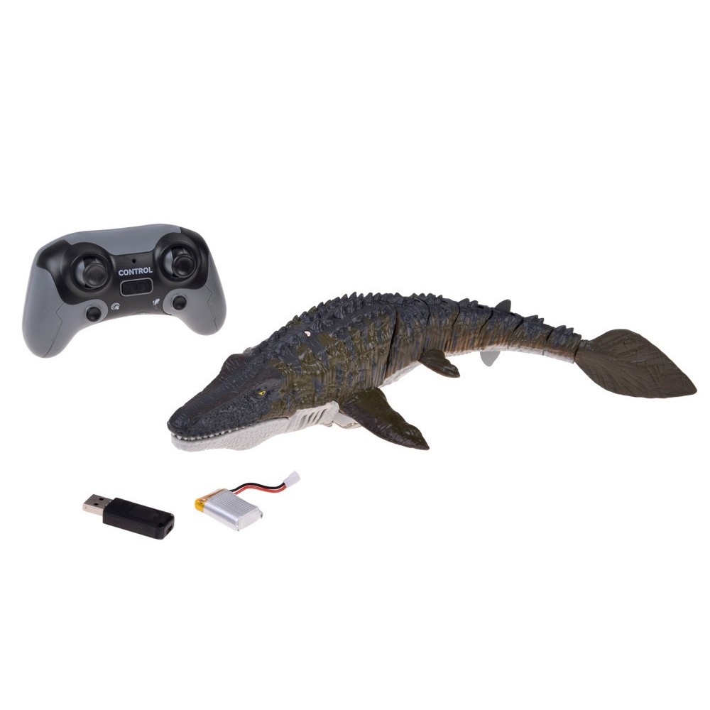 RC Dinosaurus Mosasaurus Vodný Dinosaurus 40cm na diaľkové ovládnie, pláva vo vode
