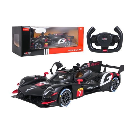 Rastar RC Auto Toyota GAZOO Racing GR010 Hybrid na diaľkové ovládanie, čierne