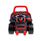 JOKO Autodielňa Sada Malého Automechanika Kamión s volantom, svetlo a zvuko, na učenie opravovať + diaľkové ovládanie, červený