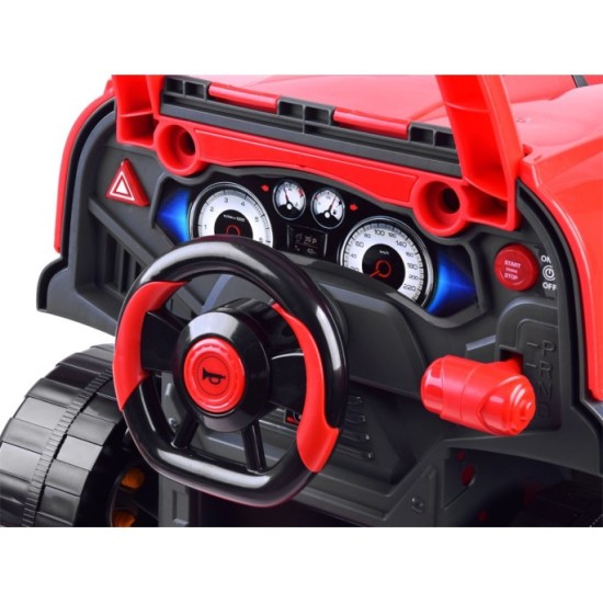 JOKO Autodielňa Sada Malého Automechanika Kamión s volantom, svetlo a zvuko, na učenie opravovať + diaľkové ovládanie, červený