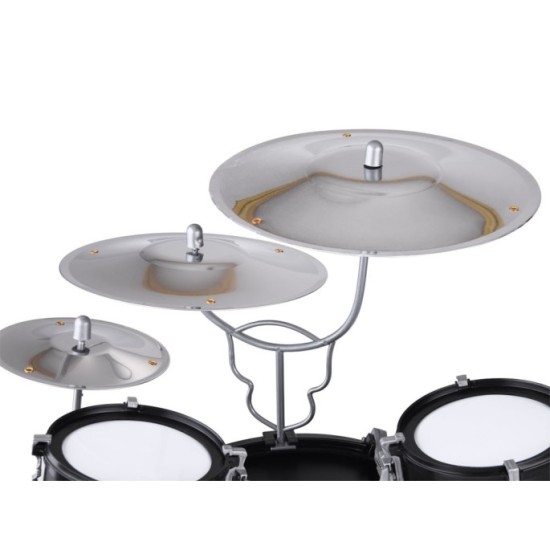 JOKO Detské Bicie so Stoličkou 6 dielne, čierne