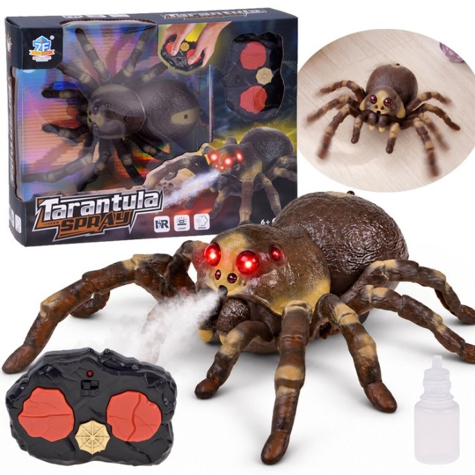 JOKO RC Pavúk TARANTULA spider na diaľkové ovládanie, so svetlom a Dymovým Efektom