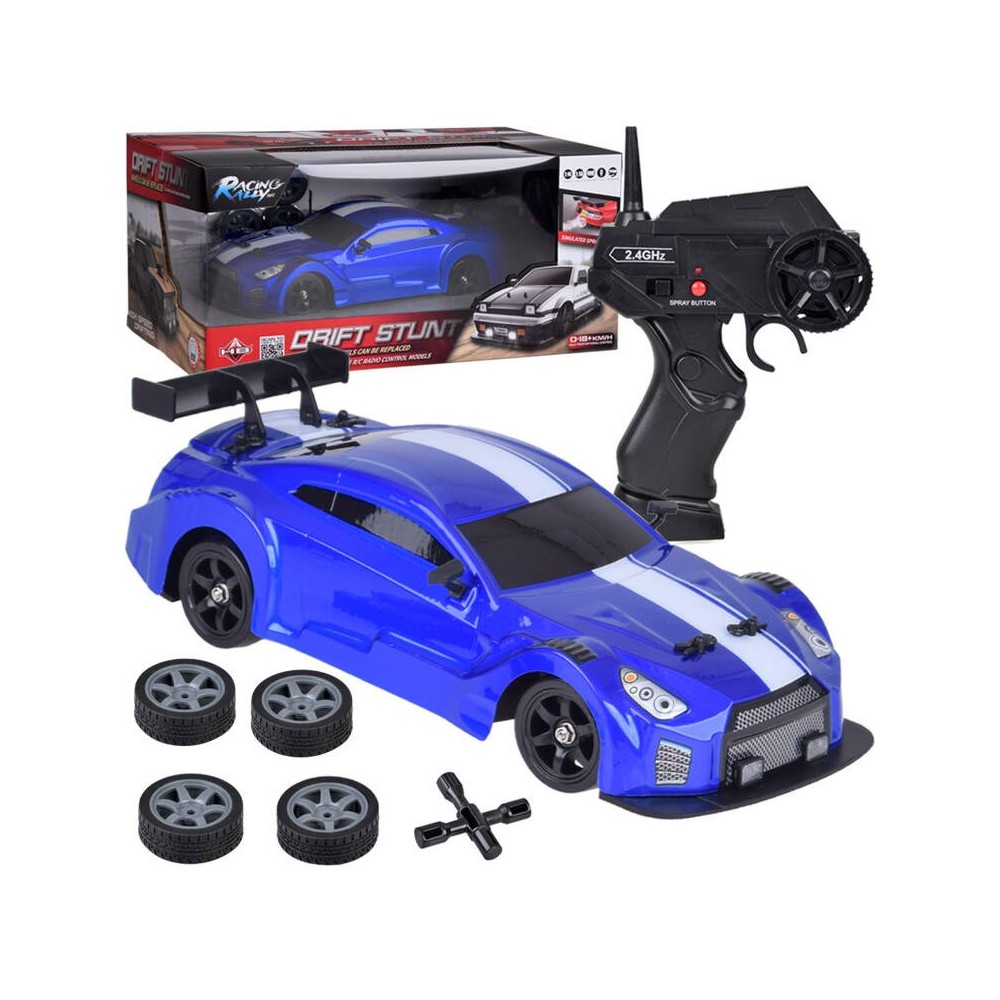 JOKO RC Rýchle Auto s Driftom, Dymový Efekt, rýchlosť 18km/h, dosah 50 m na diaľkové ovládanie, modré