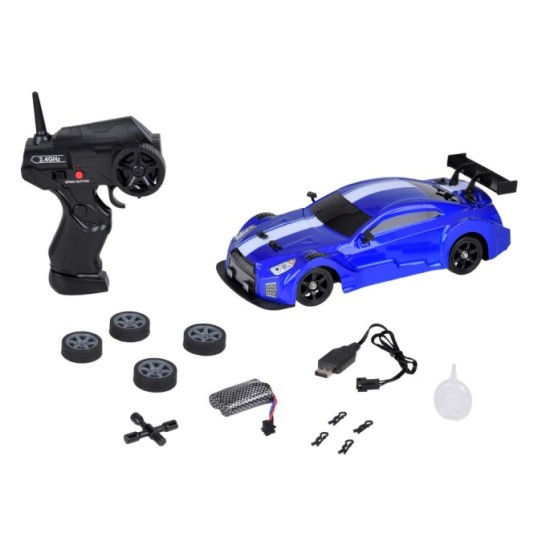 JOKO RC Rýchle Auto s Driftom, Dymový Efekt, rýchlosť 18km/h, dosah 50 m na diaľkové ovládanie, modré