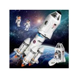 JOKO Vesmírna Raketa s DYMOVÝM Efektom, svetlom a zvukom + Projektor na batérie + 2 figúrky Astronautov