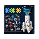 JOKO Vesmírna Raketa s DYMOVÝM Efektom, svetlom a zvukom + Projektor na batérie + 2 figúrky Astronautov