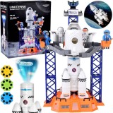 JOKO Vesmírna Raketa s DYMOVÝM Efektom, svetlom a zvukom + Projektor na batérie + 2 figúrky Astronautov