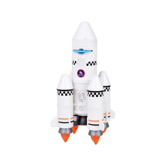 JOKO Vesmírna Raketa s DYMOVÝM Efektom, svetlom a zvukom + Projektor na batérie + 2 figúrky Astronautov