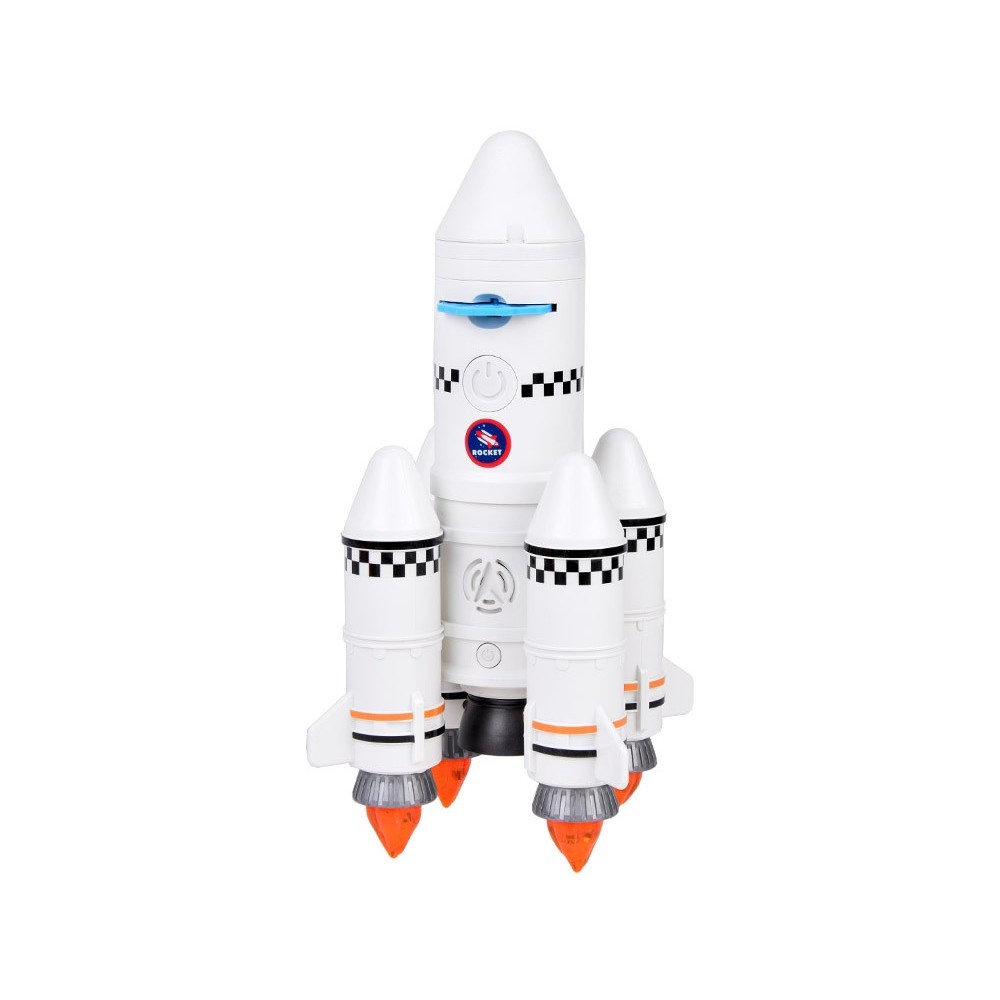 JOKO Vesmírna Raketa s DYMOVÝM Efektom, svetlom a zvukom + Projektor na batérie + 2 figúrky Astronautov