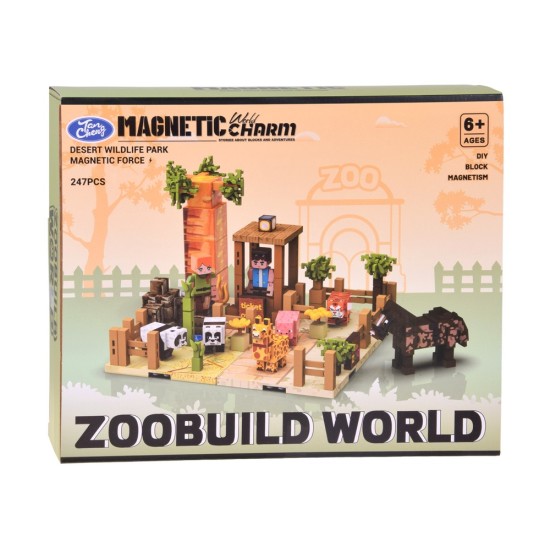 JOKO Sada Magnetické Kocky Zoo Zvieratká 247ks