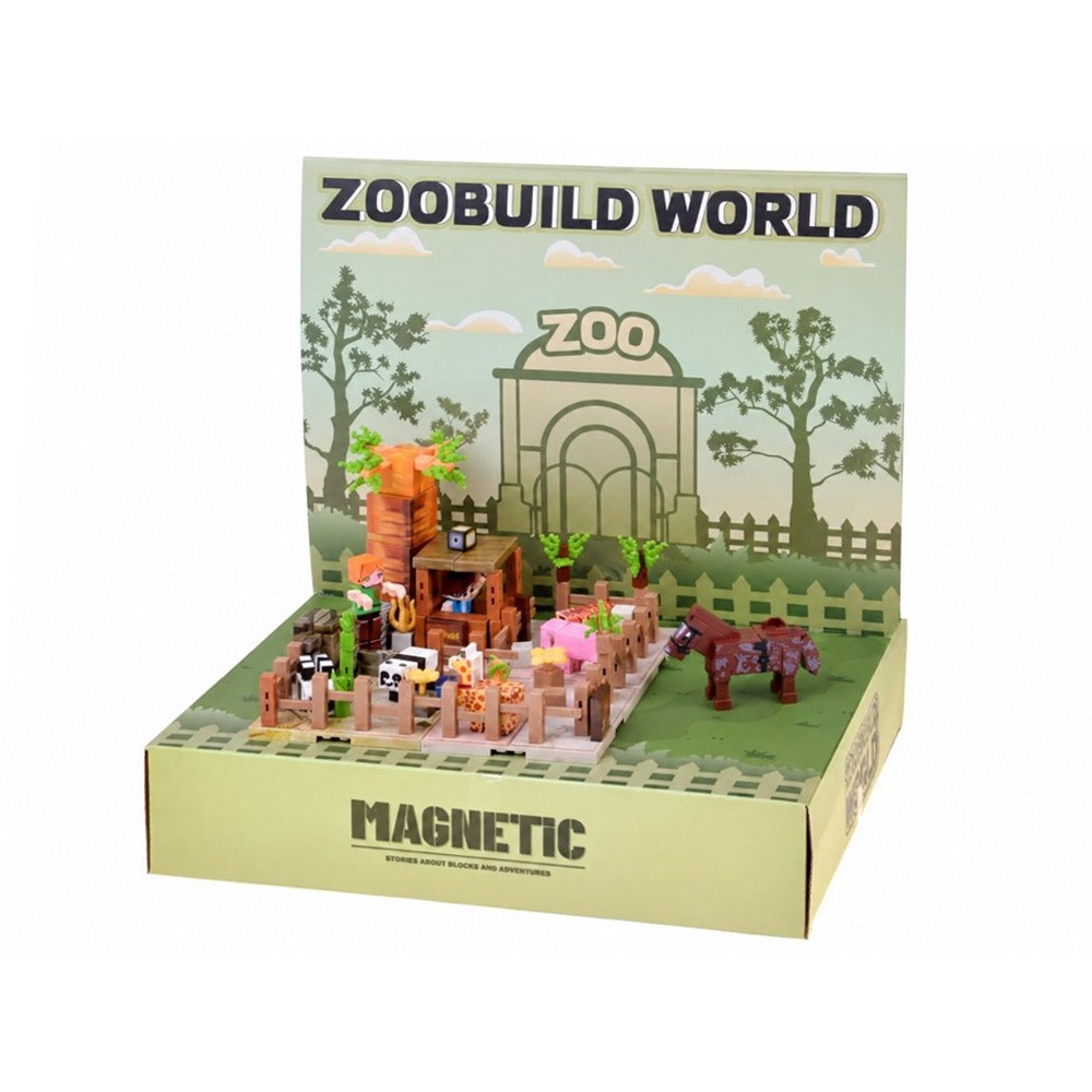 JOKO Sada Magnetické Kocky Zoo Zvieratká 247ks