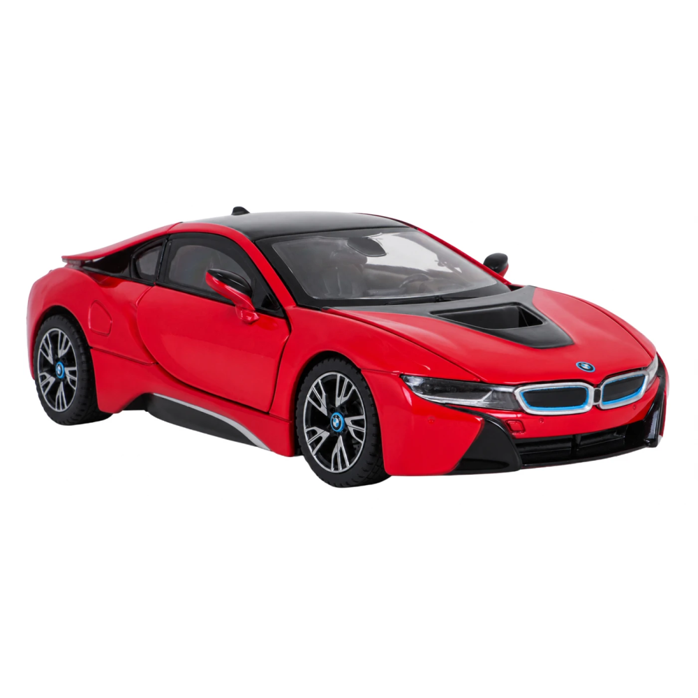 Rastar Kovový Model Auto BMW i8 1:24, otváracia kapota, otváracie dvere, červené
