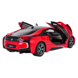 Rastar Kovový Model Auto BMW i8 1:24, otváracia kapota, otváracie dvere, červené