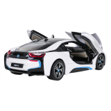 Rastar Kovový Model Auto BMW i8 1:24, otváracia kapota, otváracie dvere, biele