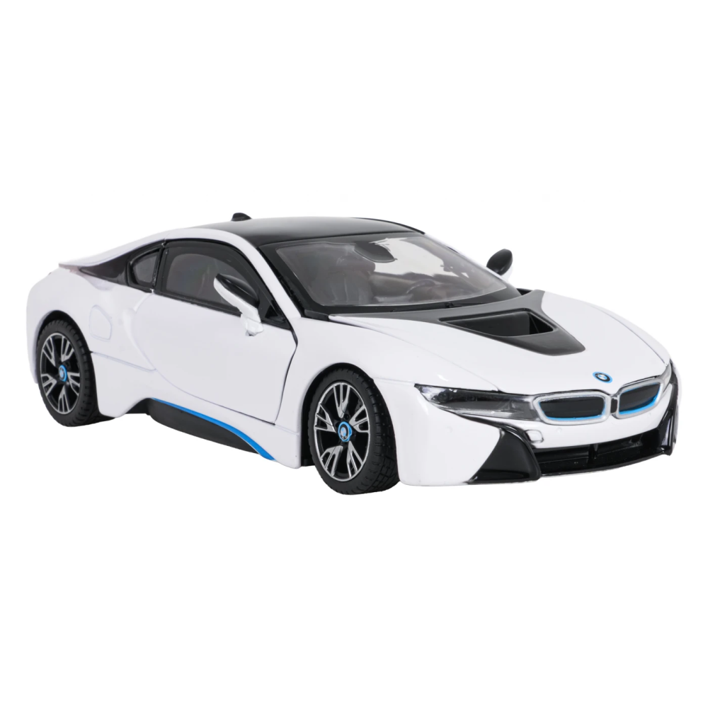 Rastar Kovový Model Auto BMW i8 1:24, otváracia kapota, otváracie dvere, biele