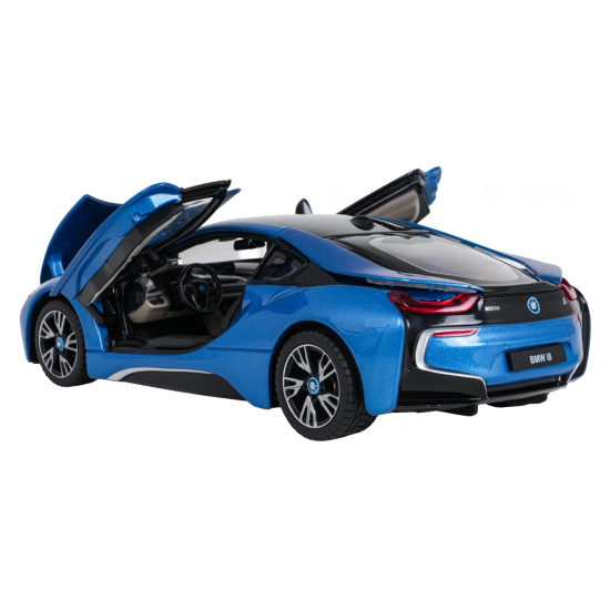 Rastar Kovový Model Auto BMW i8 1:24, otváracia kapota, otváracie dvere, modré