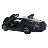 Rastar Kovový Model Auto BMW i8 1:24, otváracia kapota, otváracie dvere, čierne