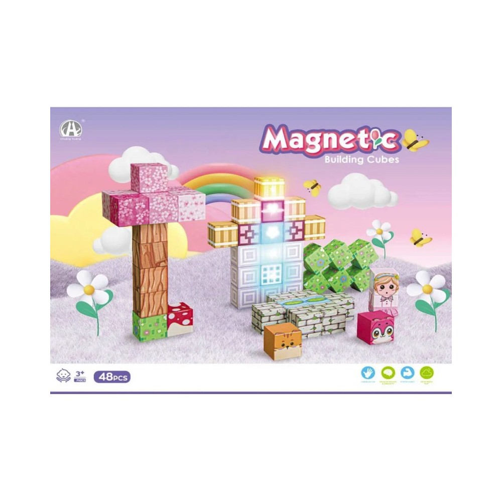 JOKO Sada Magnetických kociek 3D so Sveltom 48ks