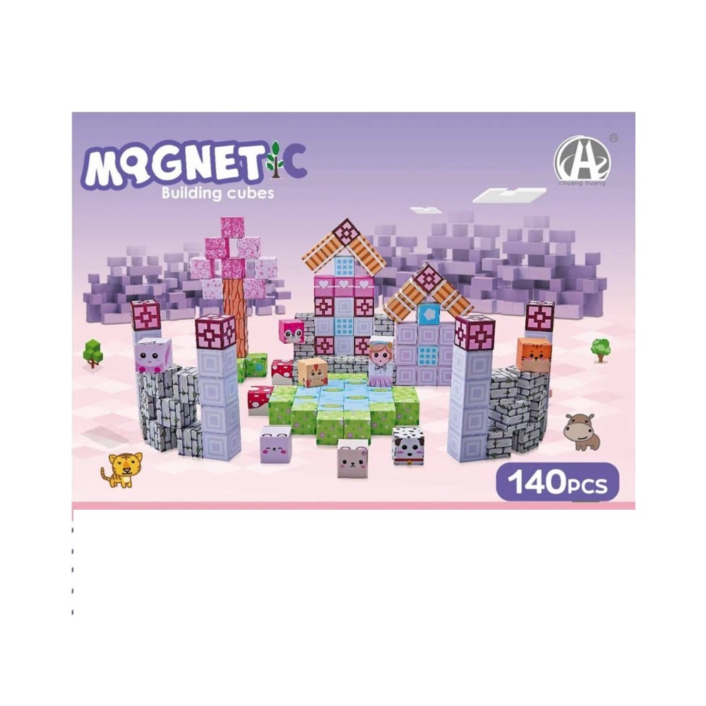 JOKO Sada Magnetická Stavebnica 3D kocky 140ks
