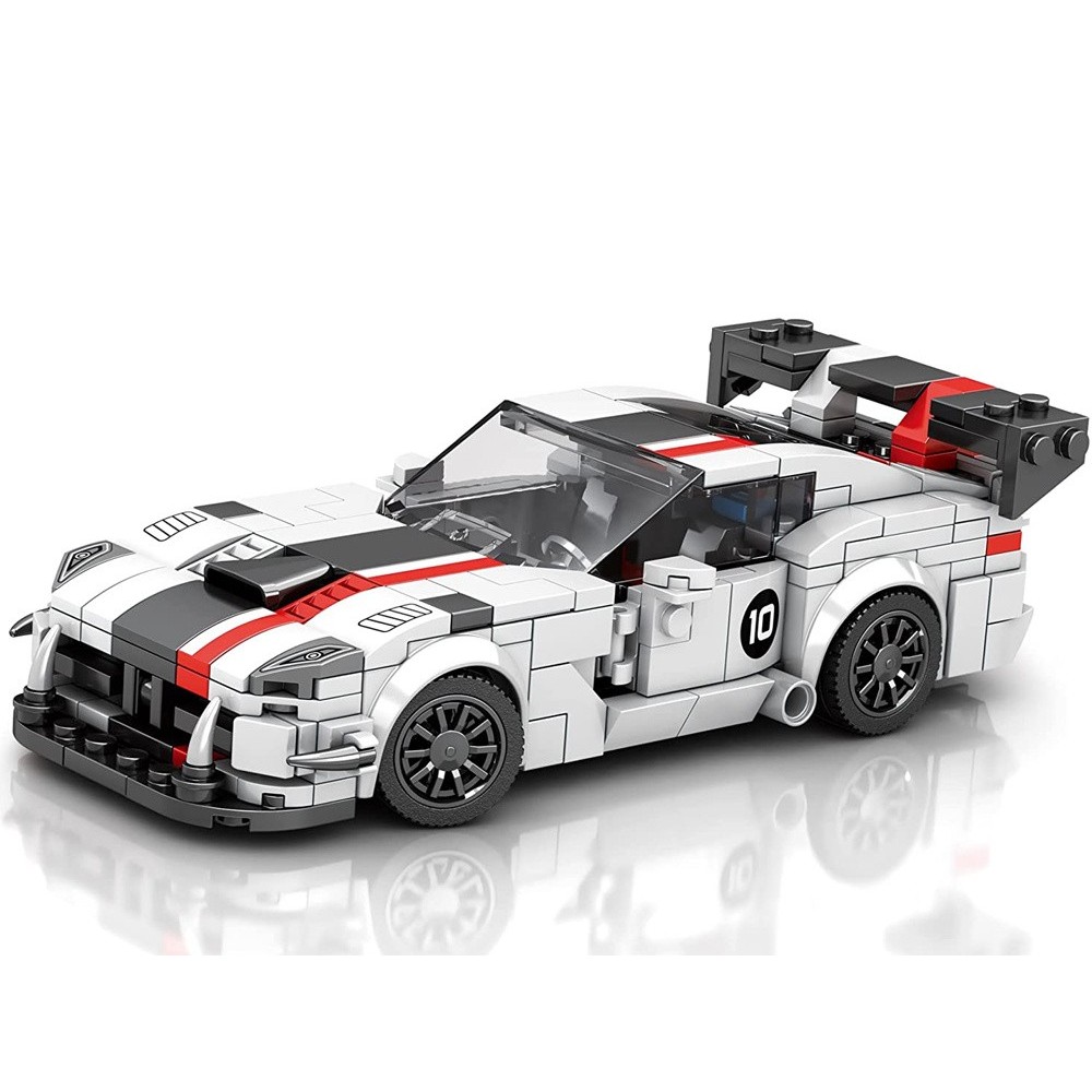 Reobrix Technická Stavebnica Auto Super sports WHITE VIPER spoiler 419ks